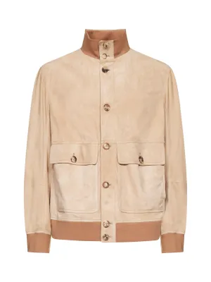 Brunello Cucinelli Ribbed High Neck Jacket