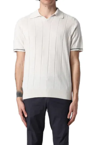 Brunello Cucinelli Short-Sleeve Ribbed Polo-Shirt