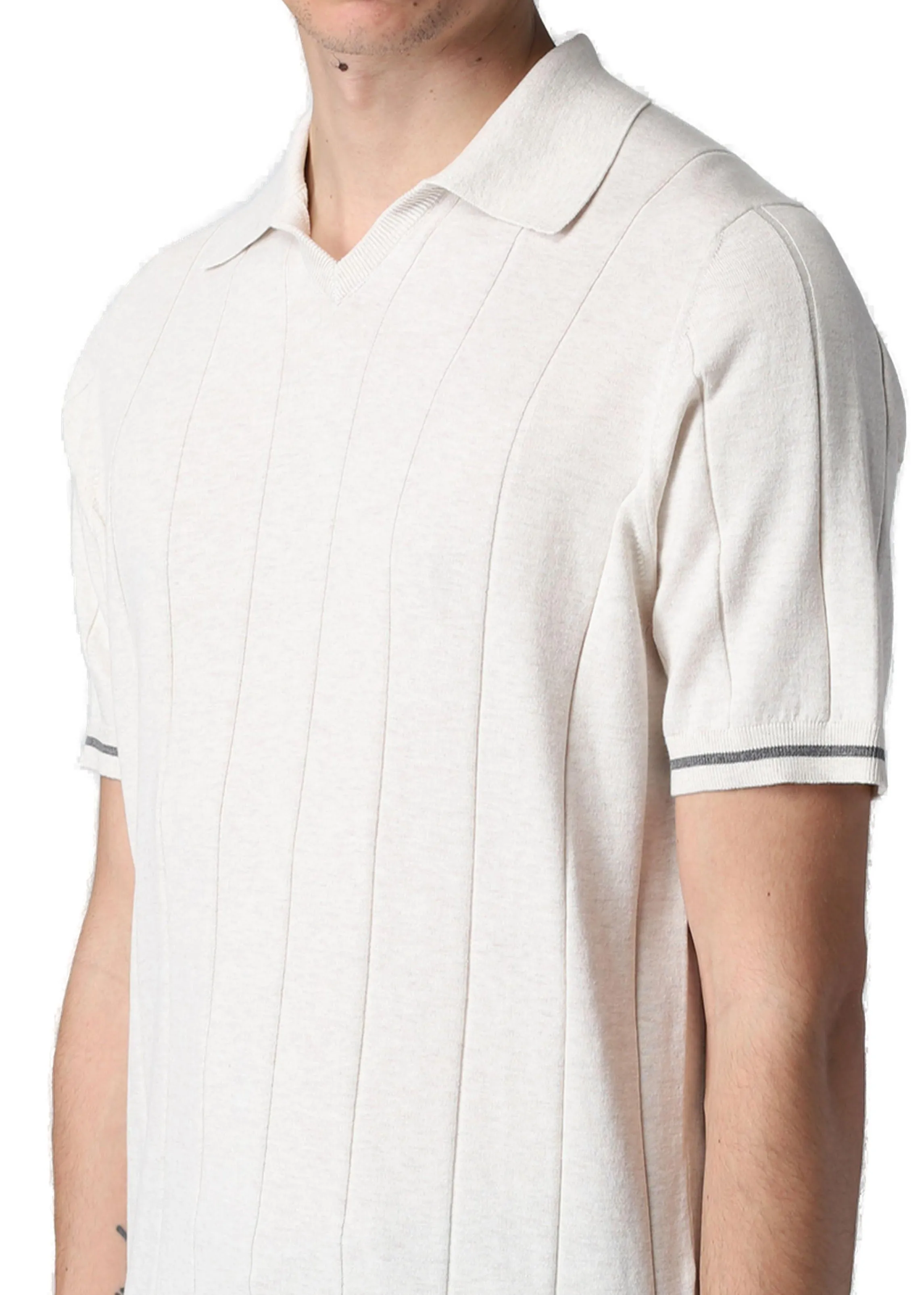 Brunello Cucinelli Short-Sleeve Ribbed Polo-Shirt