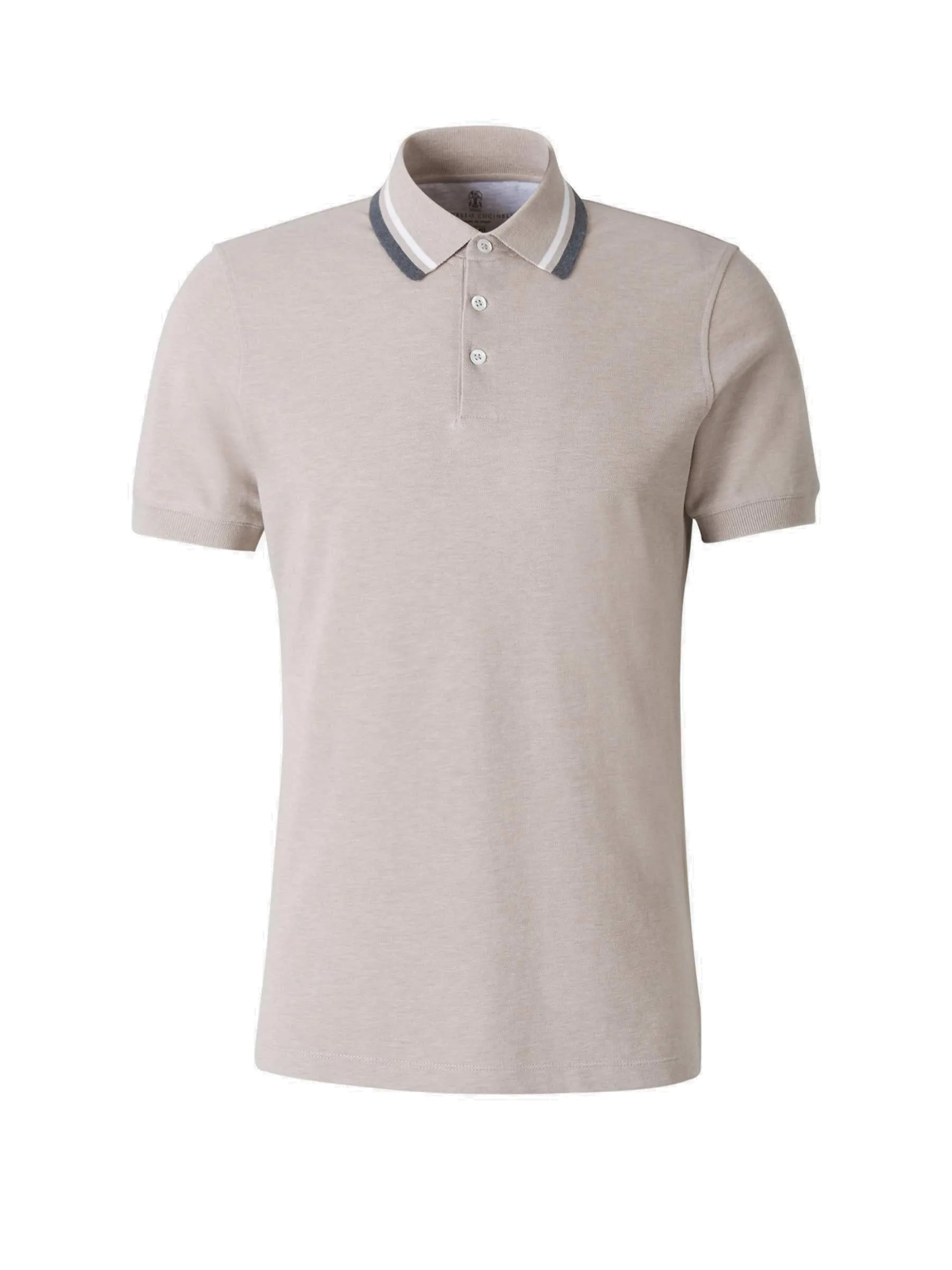 Brunello Cucinelli Stripe Short Sleeved Polo Shirt