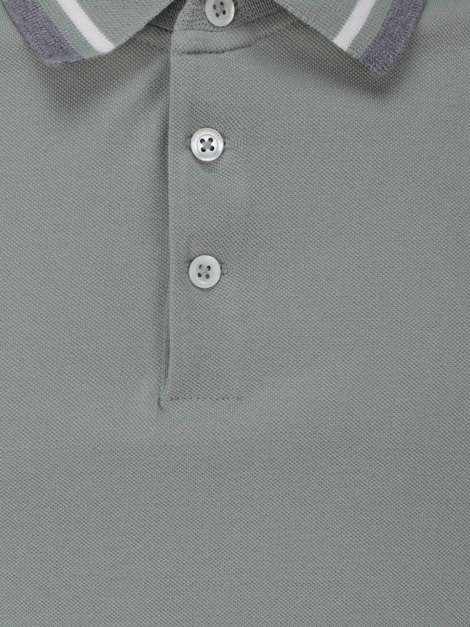 Brunello Cucinelli Striped Collar Polo Shirt