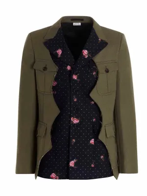 Comme des Garons Homme Plus Floral Print Detailed Jacket