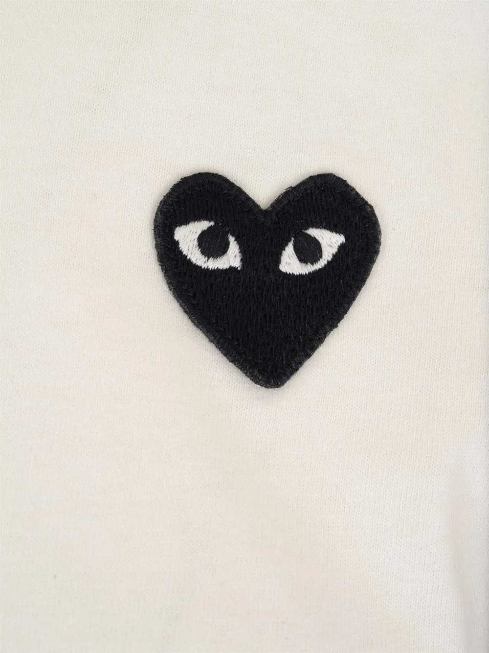 Comme des Garons Play Heart Logo Patch Polo Shirt