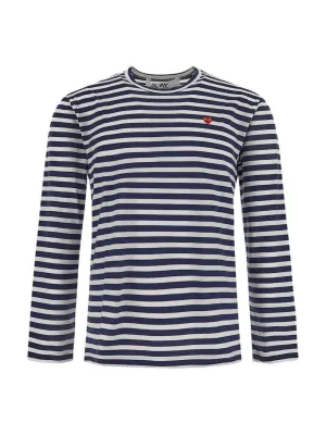 Comme des Garons Play Striped Long Sleeved T-Shirt