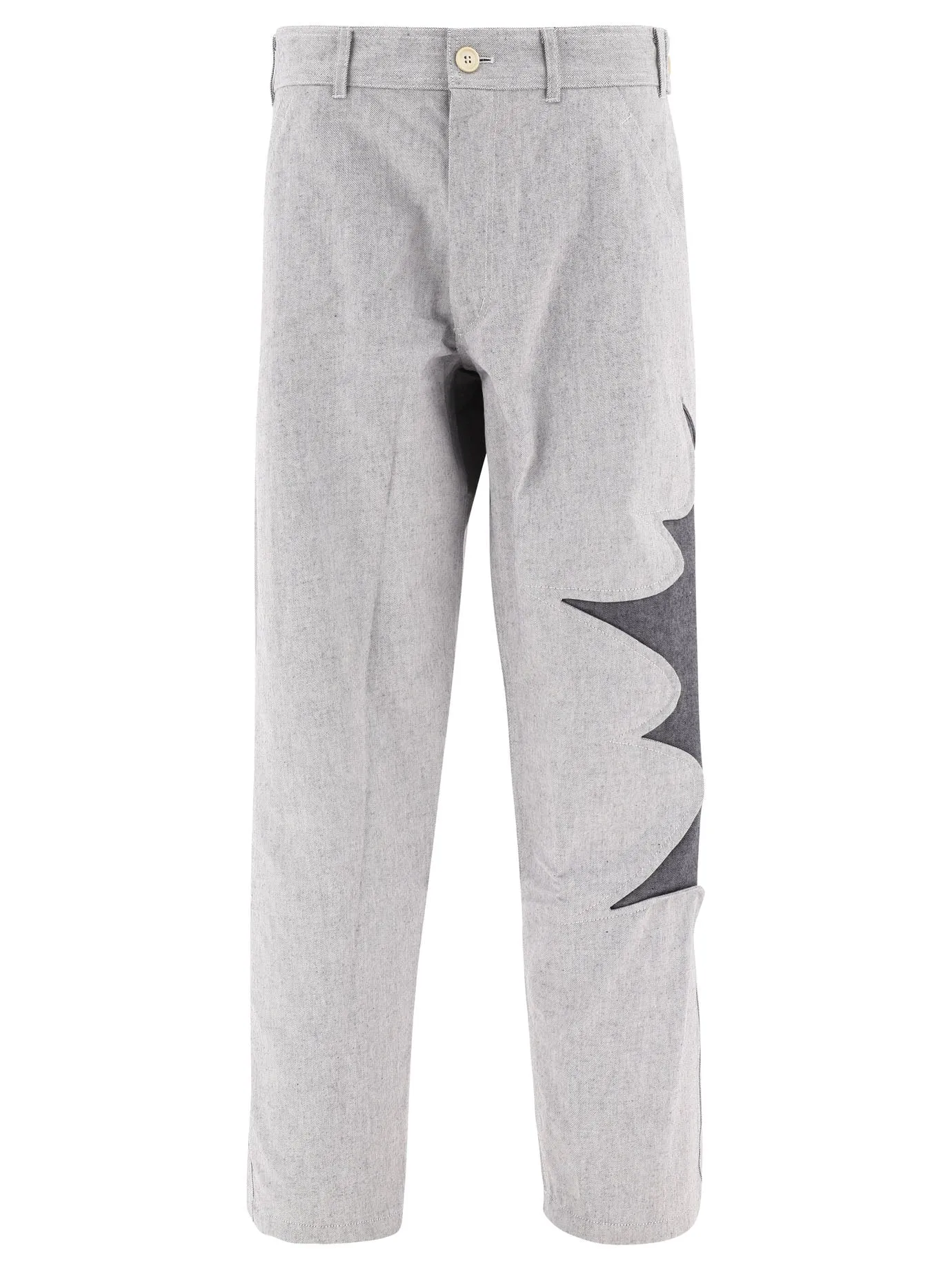 Comme des Garons Shirt Contrast Panel Straight Leg Pants
