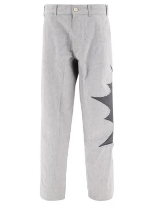 Comme des Garons Shirt Contrast Panel Straight Leg Pants