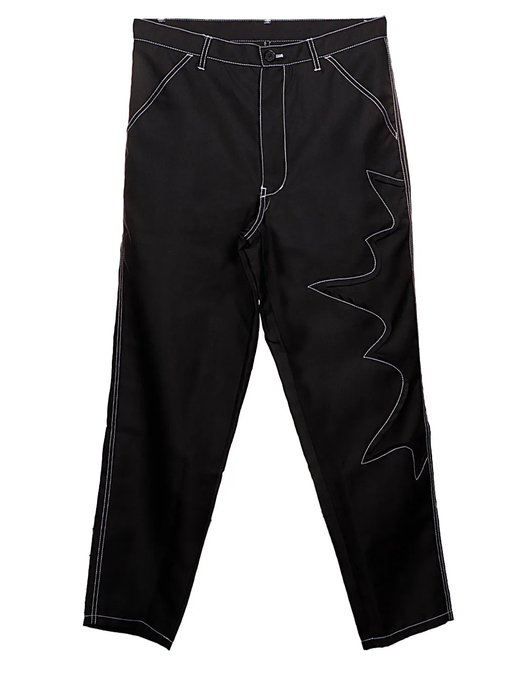 Comme Des Garons Shirt Contrast Stitching Cropped Pants