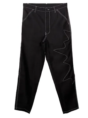 Comme Des Garons Shirt Contrast Stitching Cropped Pants