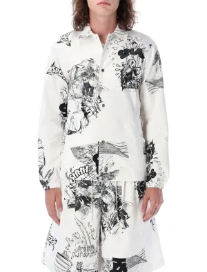 Comme des Garons Shirt X Christian Marclay Drawstring Jacket