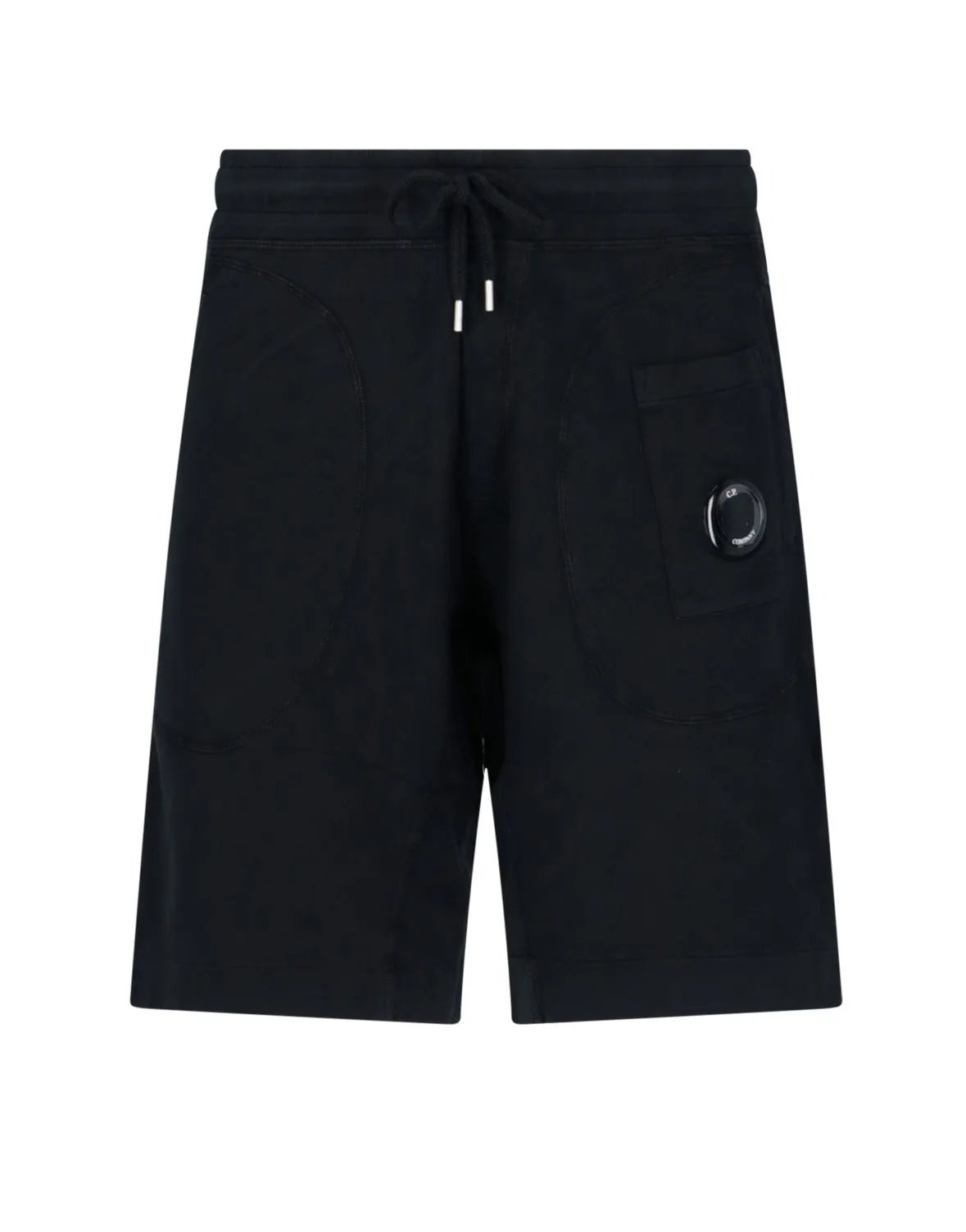 C.P. Company Logo Patch Drawstring Shorts