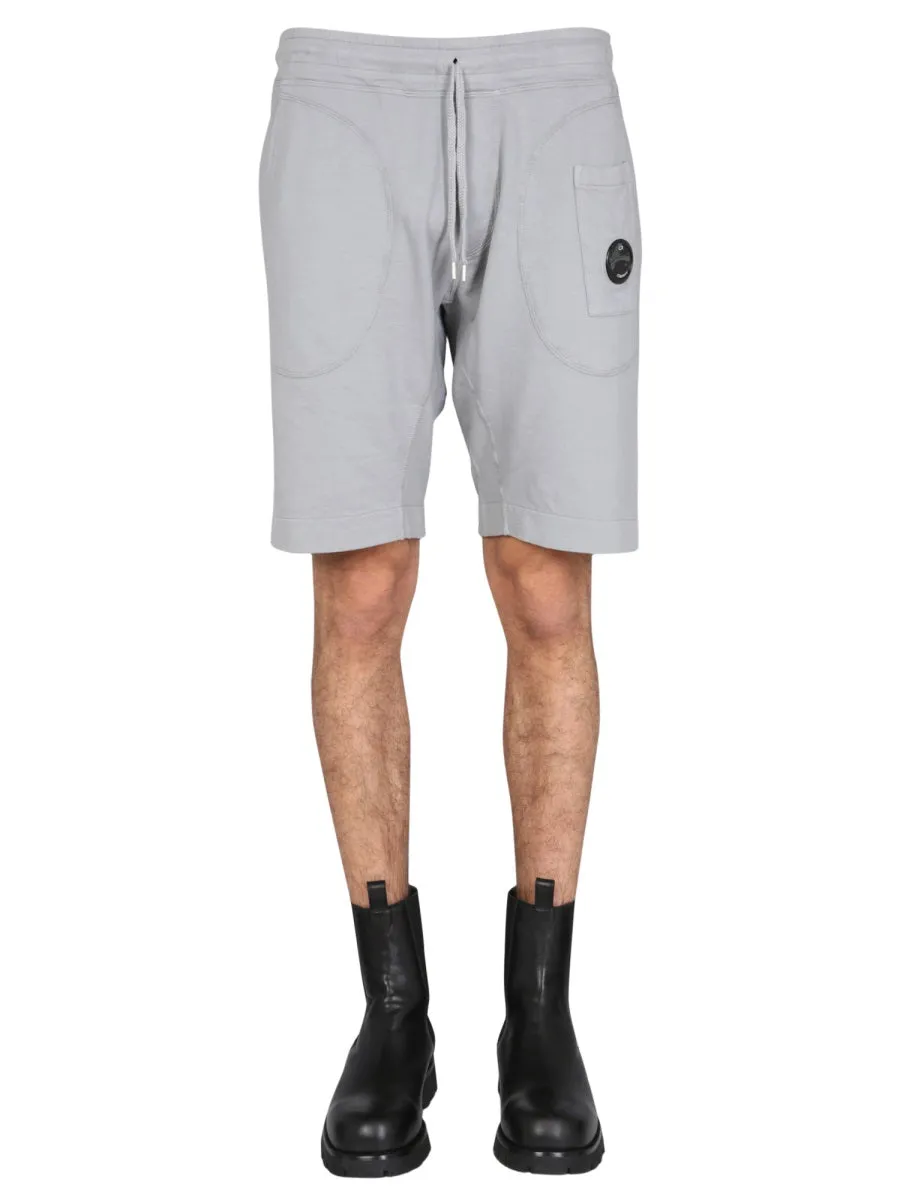 C.P. Company Logo Patch Drawstring Shorts