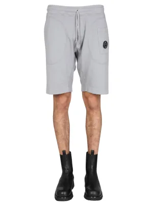 C.P. Company Logo Patch Drawstring Shorts