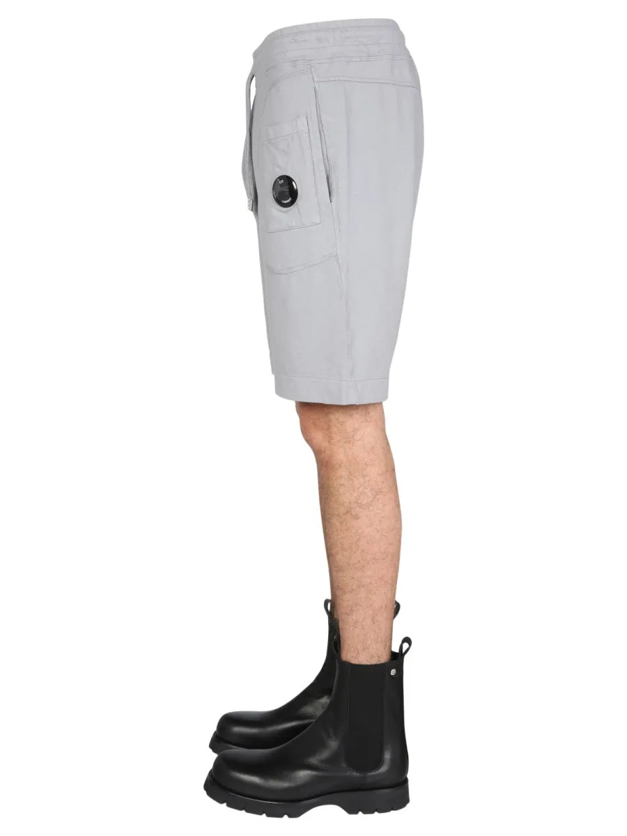 C.P. Company Logo Patch Drawstring Shorts
