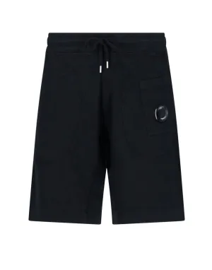 C.P. Company Logo Patch Drawstring Shorts