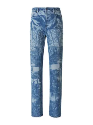 Diesel 1955 Printed Straight-Leg Jeans