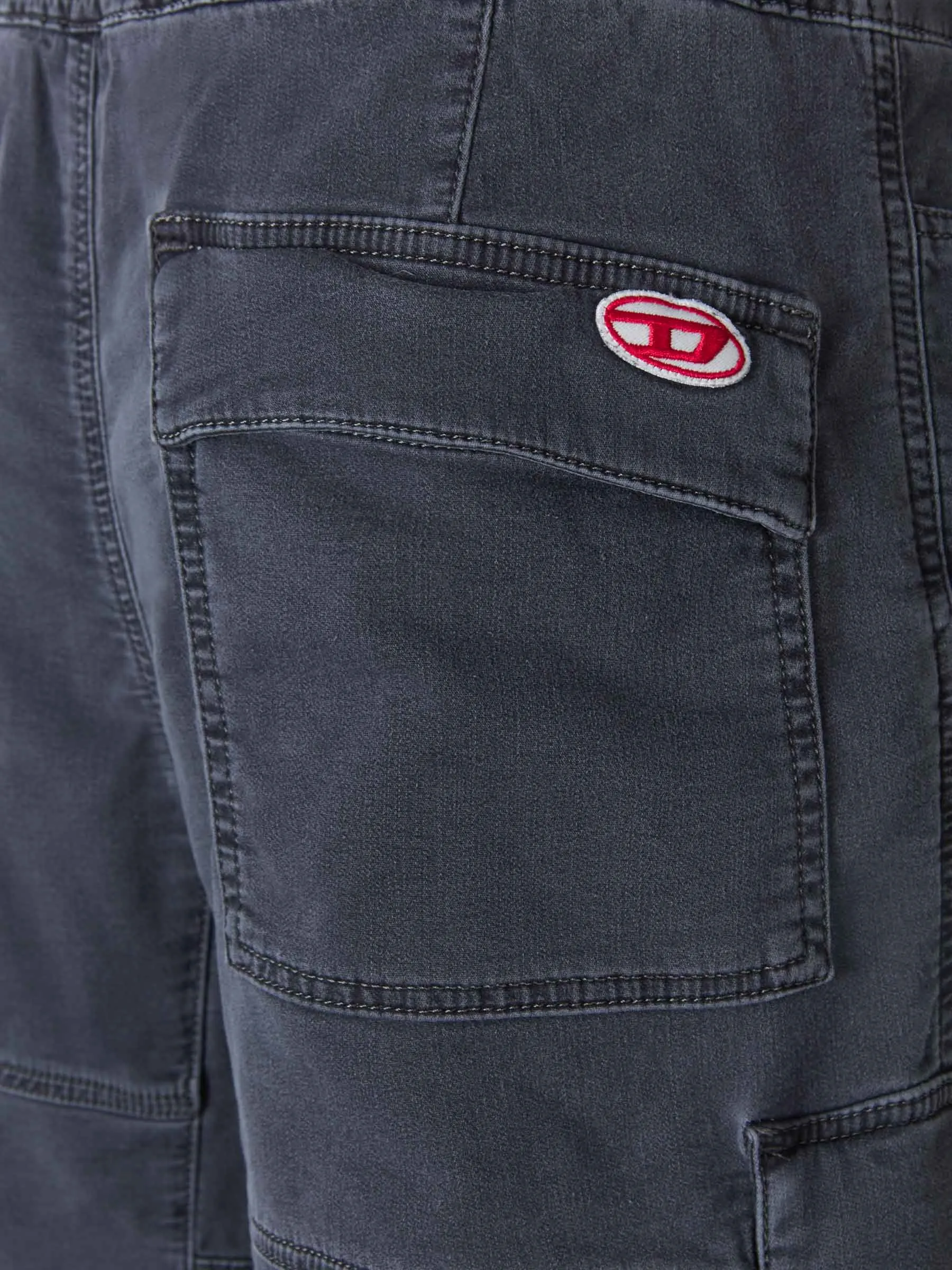 Diesel Logo Patch Cargo Shorts