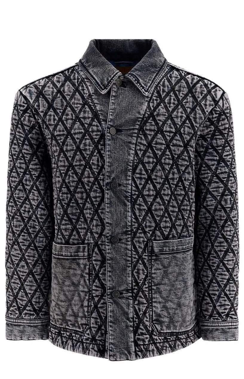 Diesel Quilted Boxy-Fit Denim Jacket