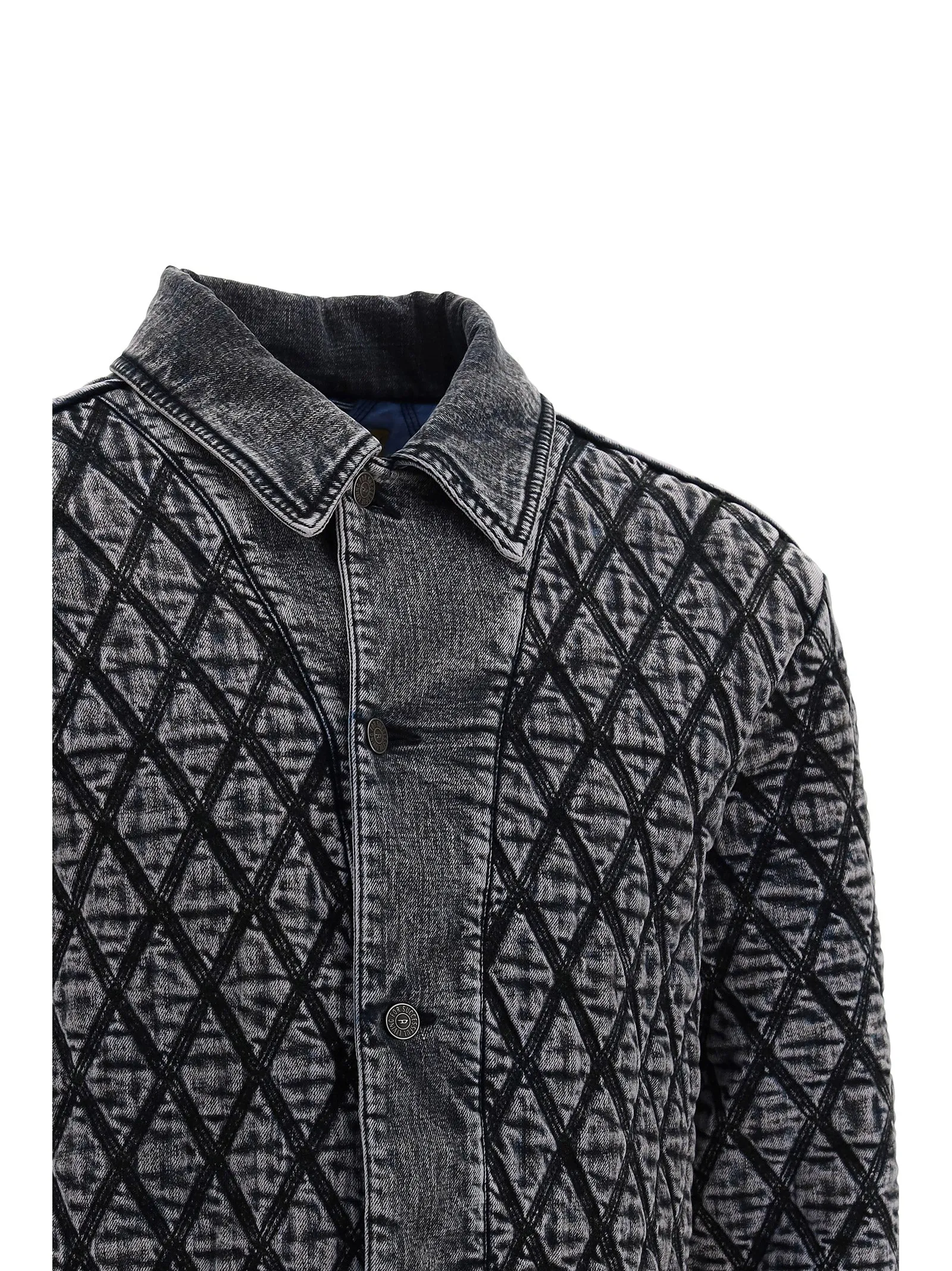 Diesel Quilted Boxy-Fit Denim Jacket