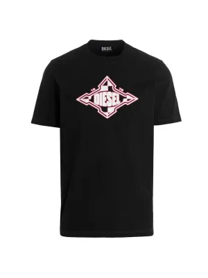 Diesel T-Just-D1 Logo Printed Crewneck T-Shirt