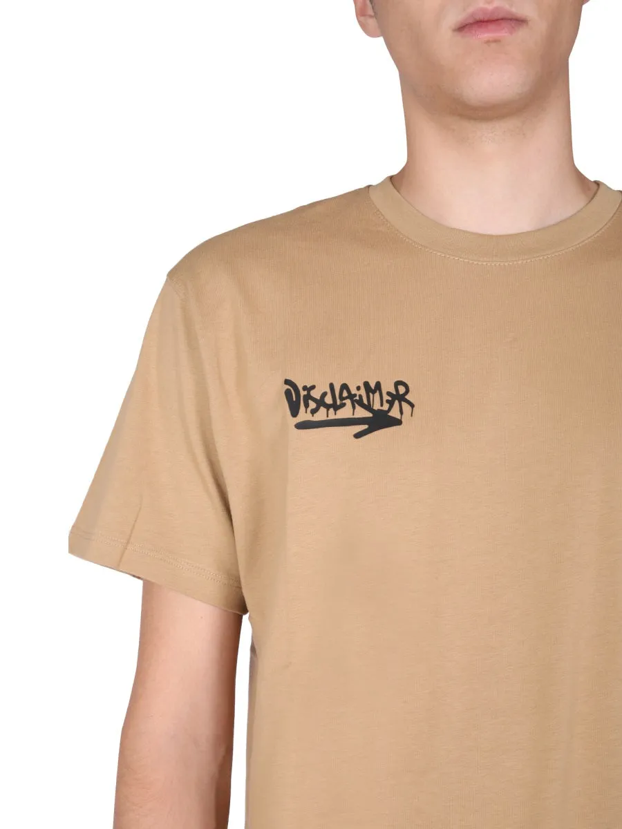 Disclaimer Logo Print Crewneck T-Shirt