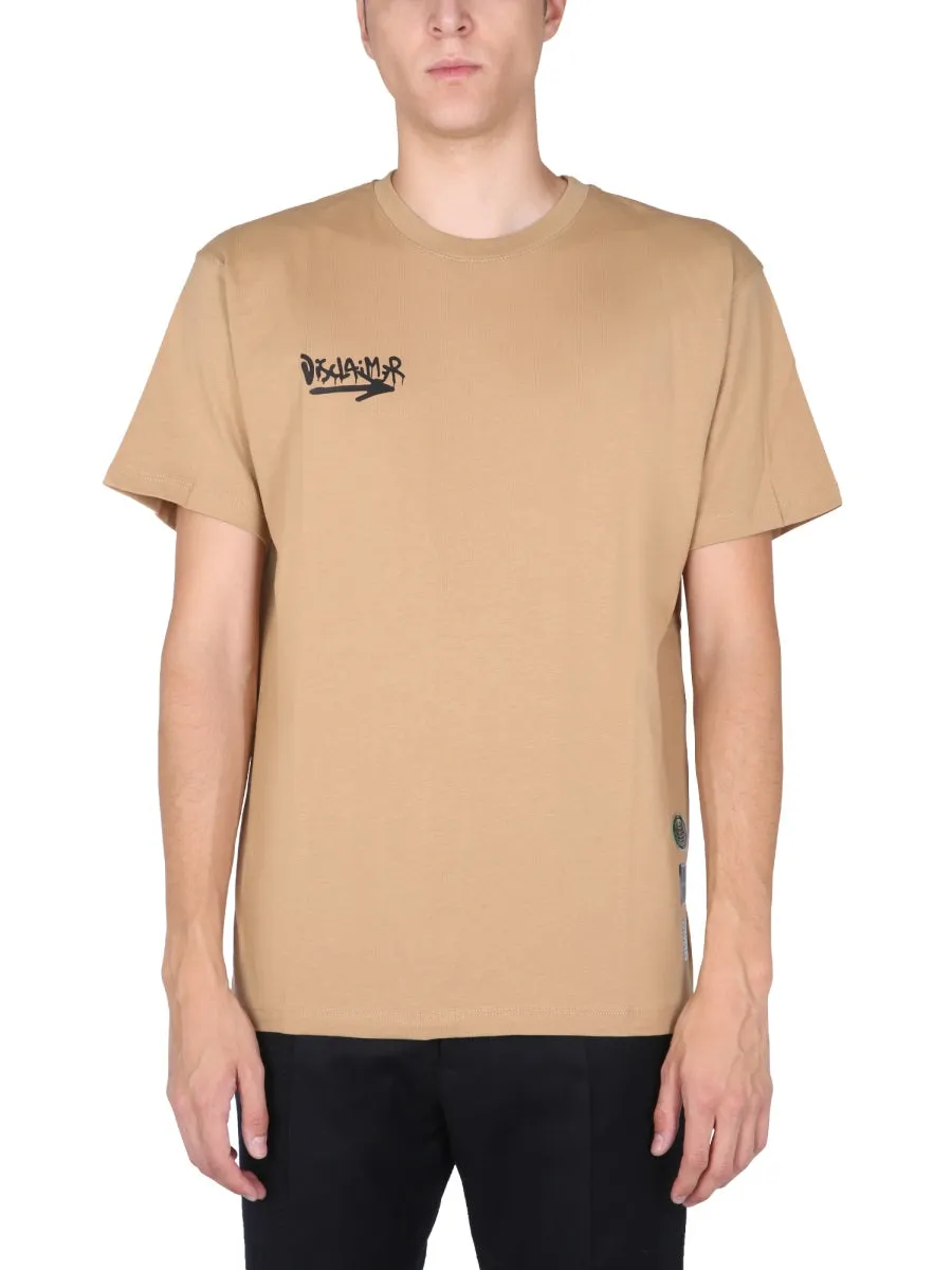 Disclaimer Logo Print Crewneck T-Shirt