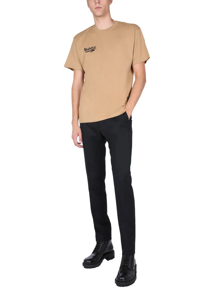 Disclaimer Logo Print Crewneck T-Shirt
