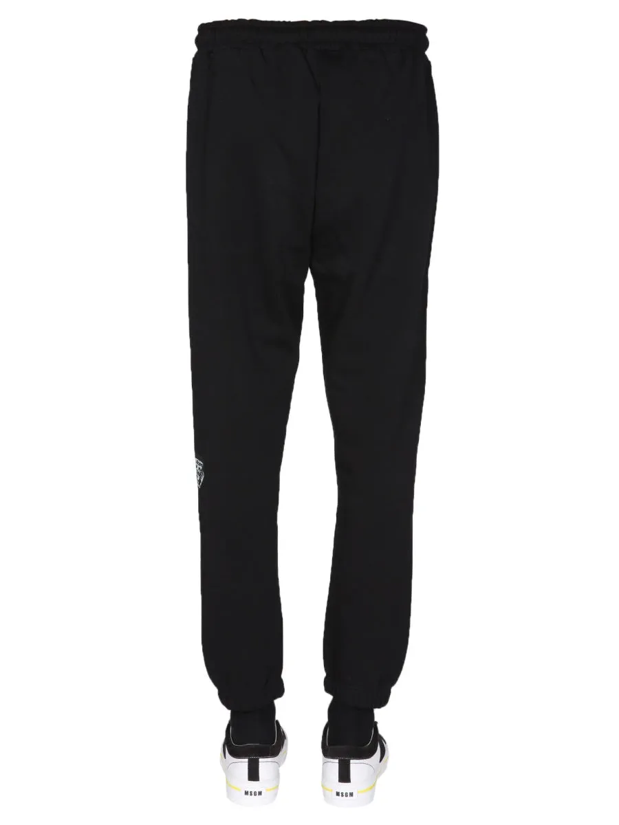 Disclaimer Logo Printed Drawstring Jogging Pants