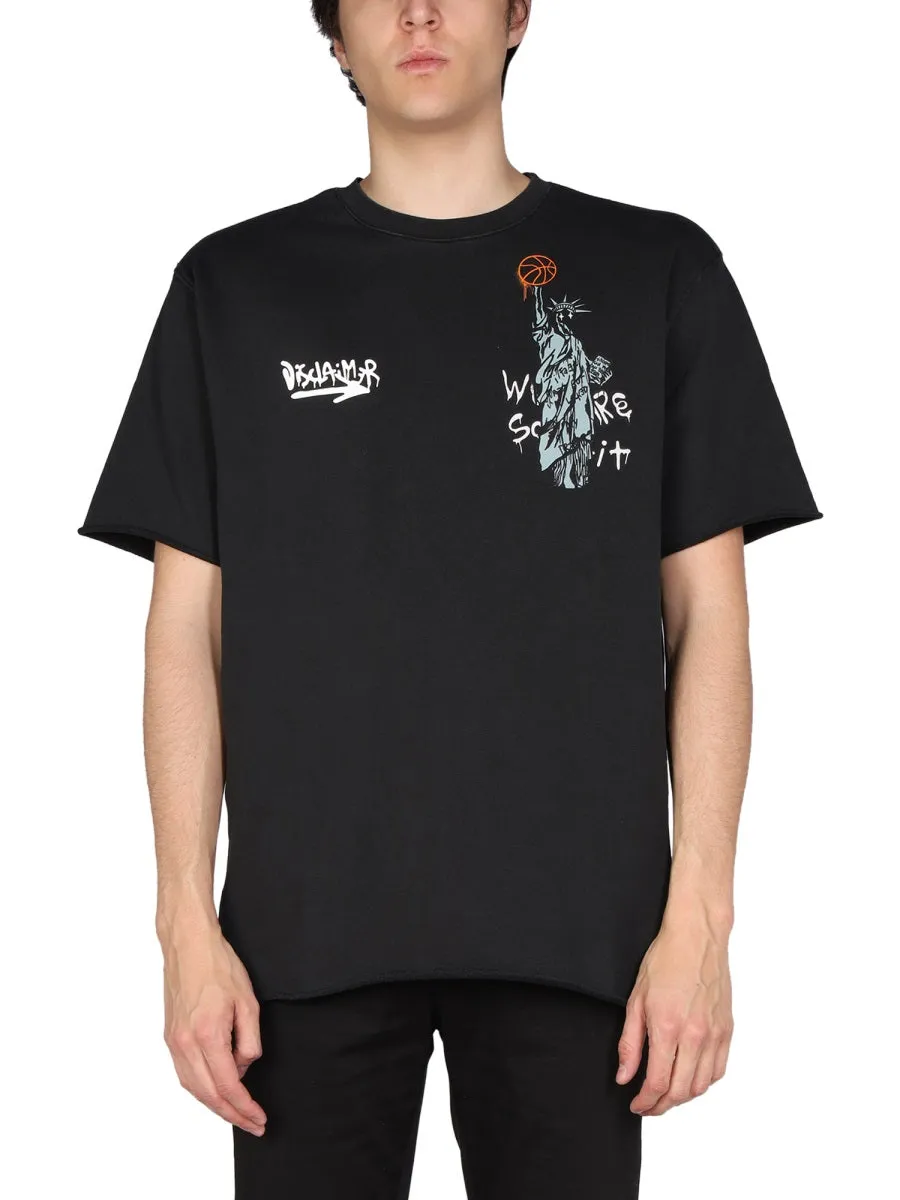 Disclaimer Printed Crewneck T-Shirt