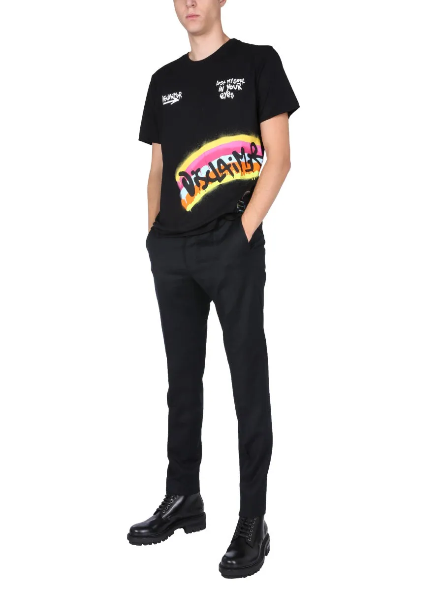 Disclaimer Printed Crewneck T-Shirt