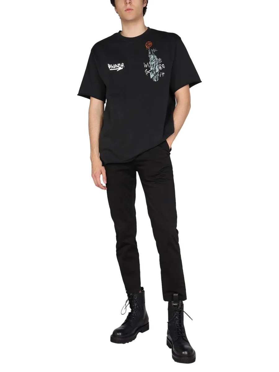 Disclaimer Printed Crewneck T-Shirt