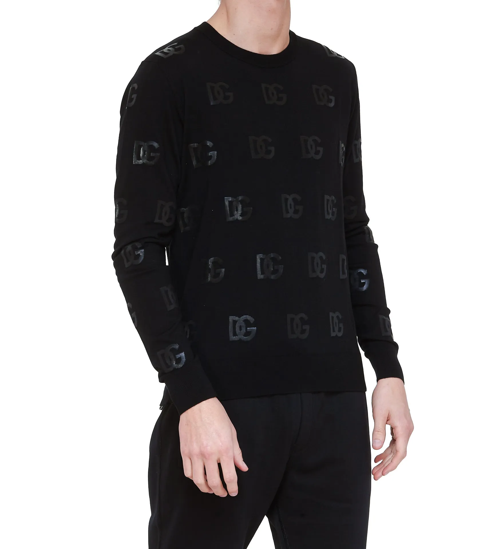 Dolce & Gabbana Allover Logo Crewneck Sweater