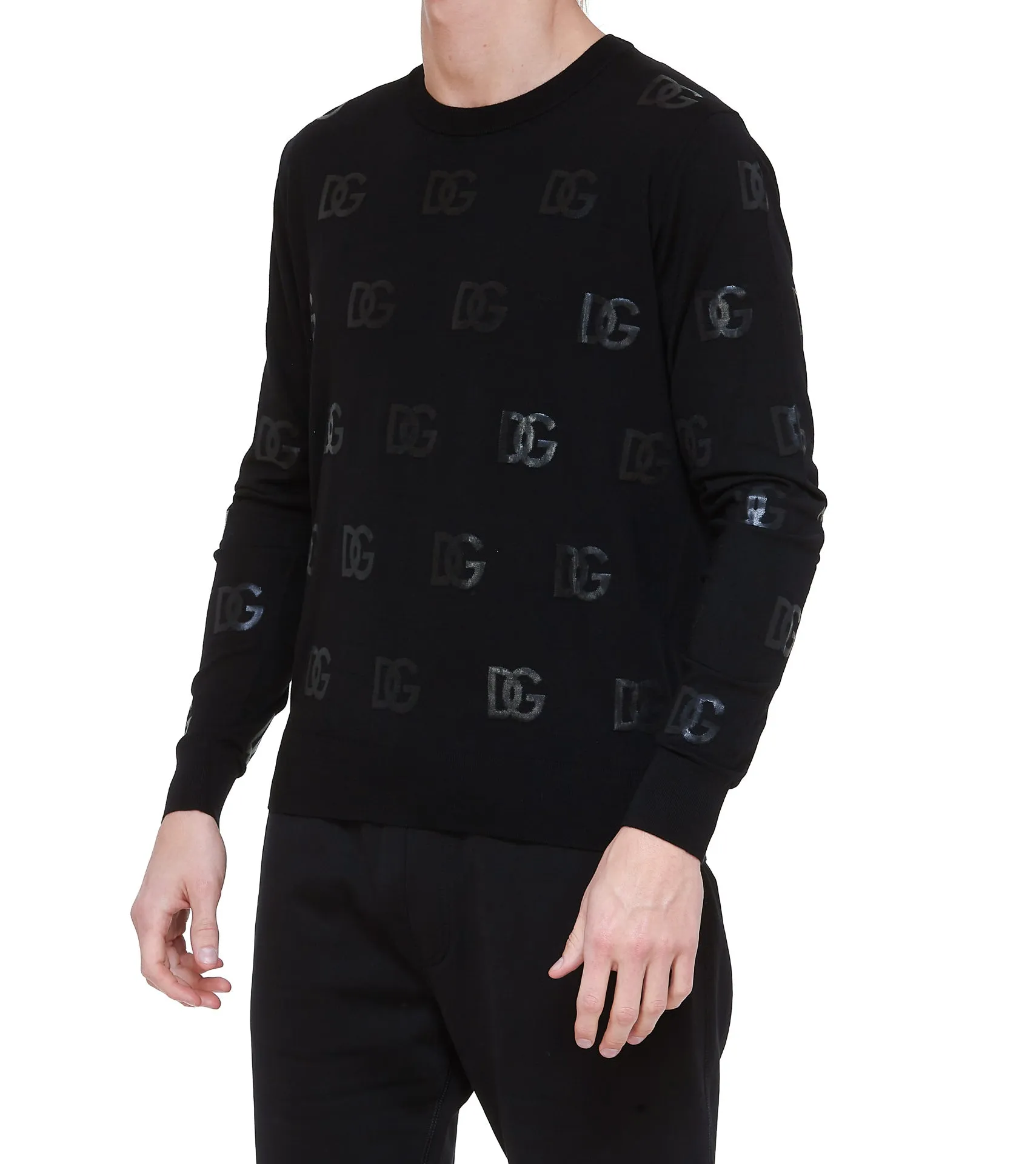 Dolce & Gabbana Allover Logo Crewneck Sweater