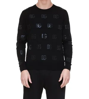 Dolce & Gabbana Allover Logo Crewneck Sweater