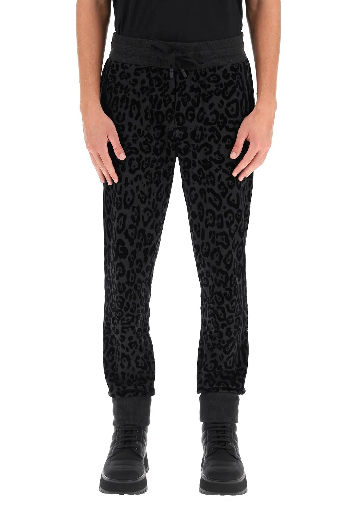 Dolce & Gabbana Animal Print Drawstring Pants