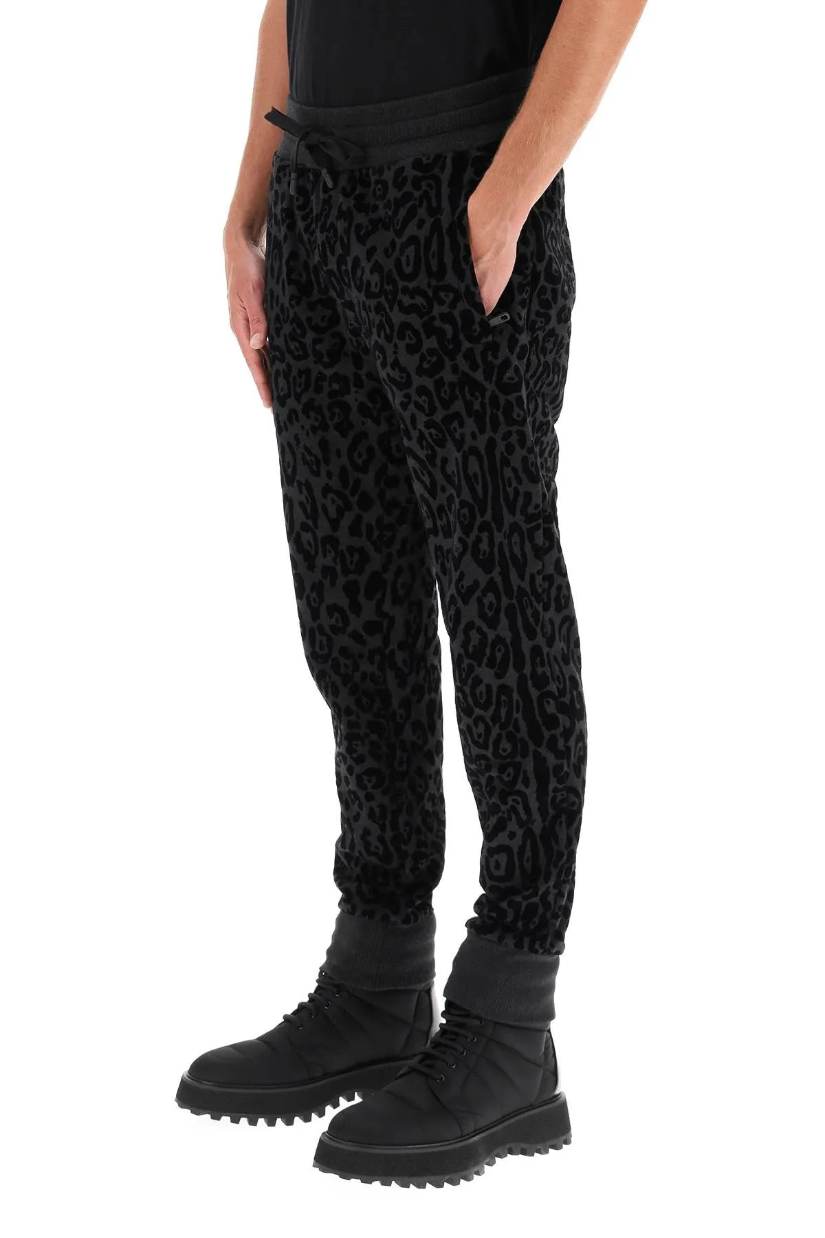 Dolce & Gabbana Animal Print Drawstring Pants