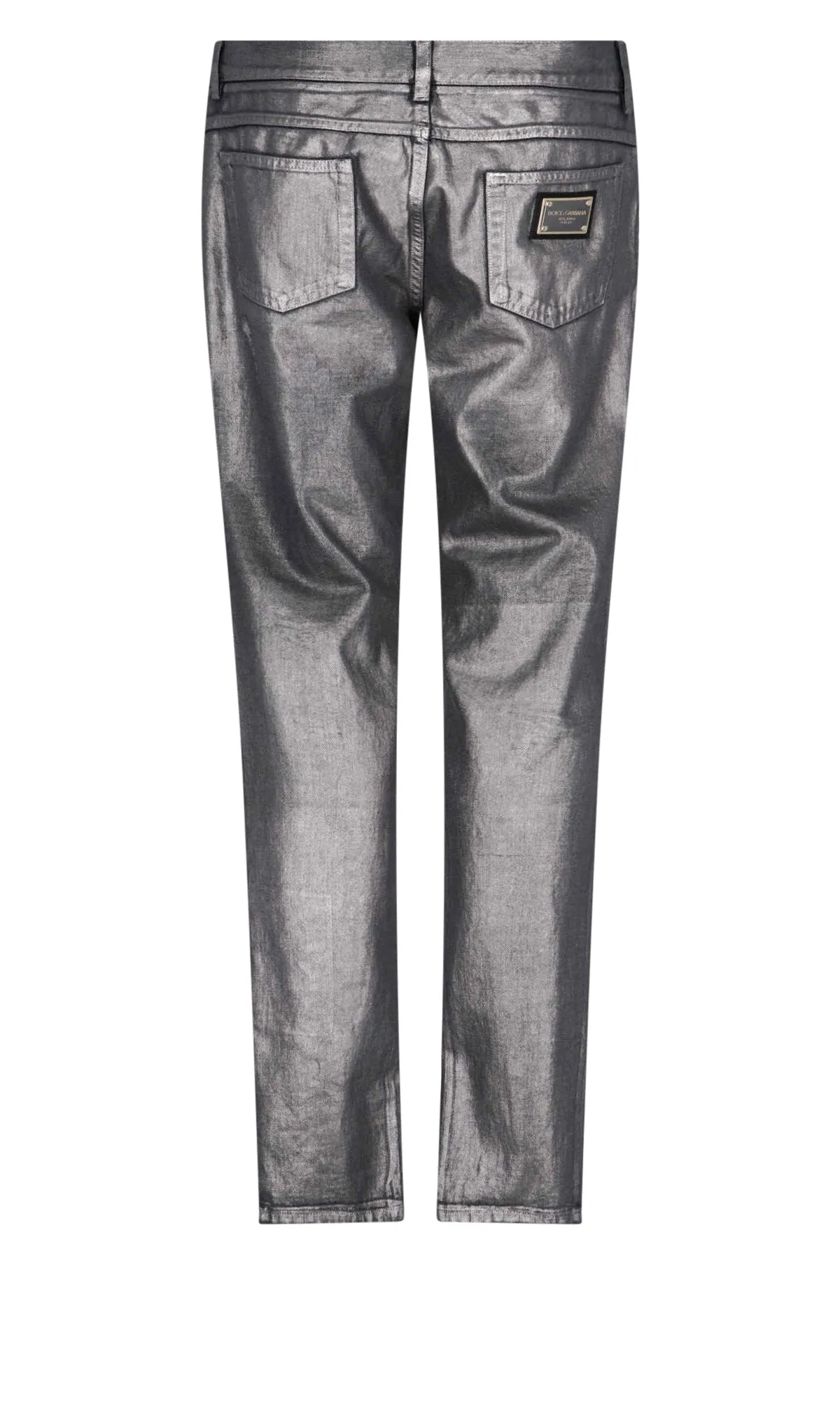 Dolce & Gabbana Distressed Metallic-Effect Jeans