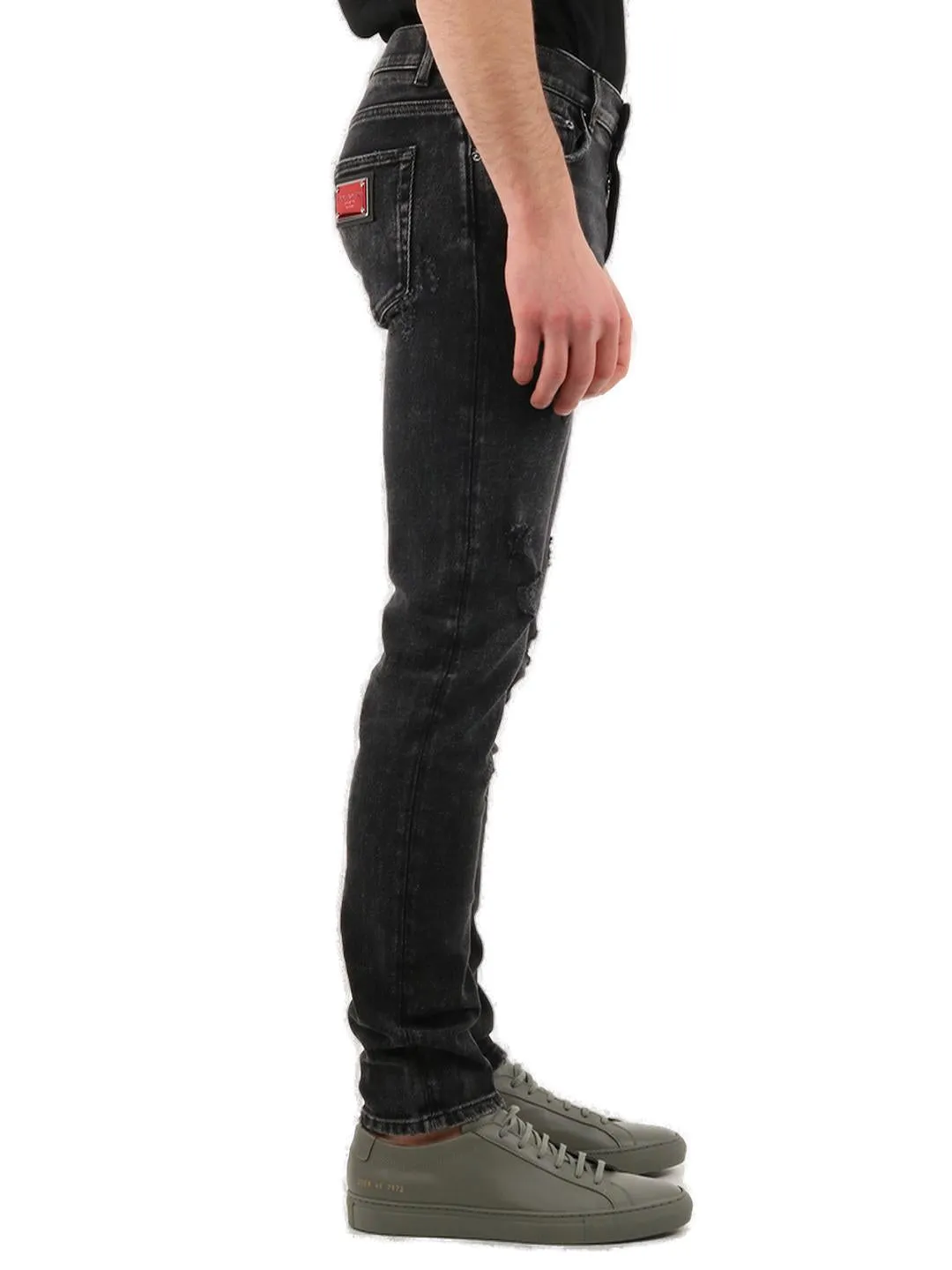 Dolce & Gabbana Distressed Slim-Fit Jeans