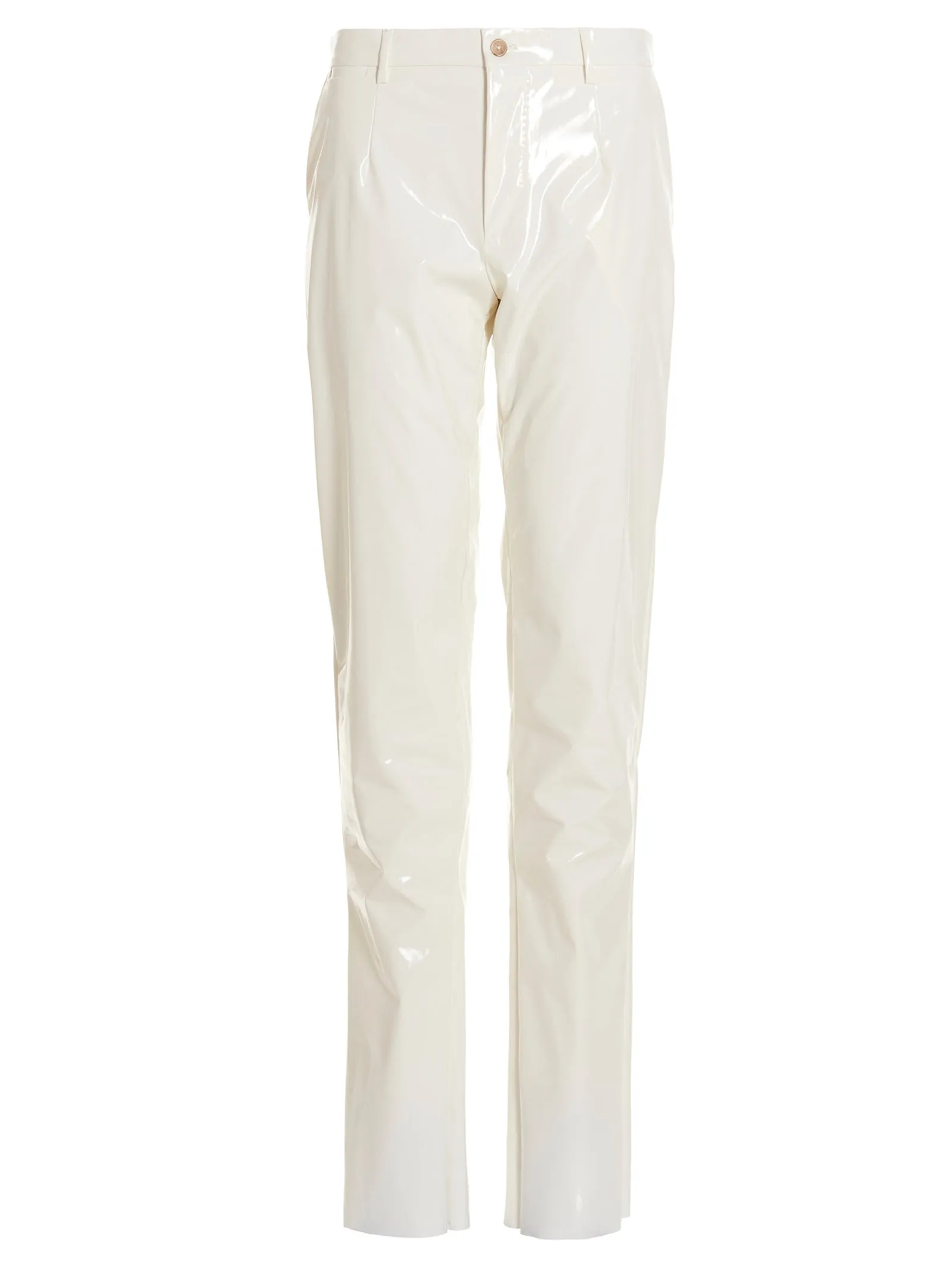 Dolce & Gabbana Laminated Stretch Satin Pants