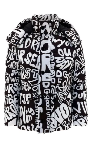 Dolce & Gabbana Lettering Printed Padded Jacket