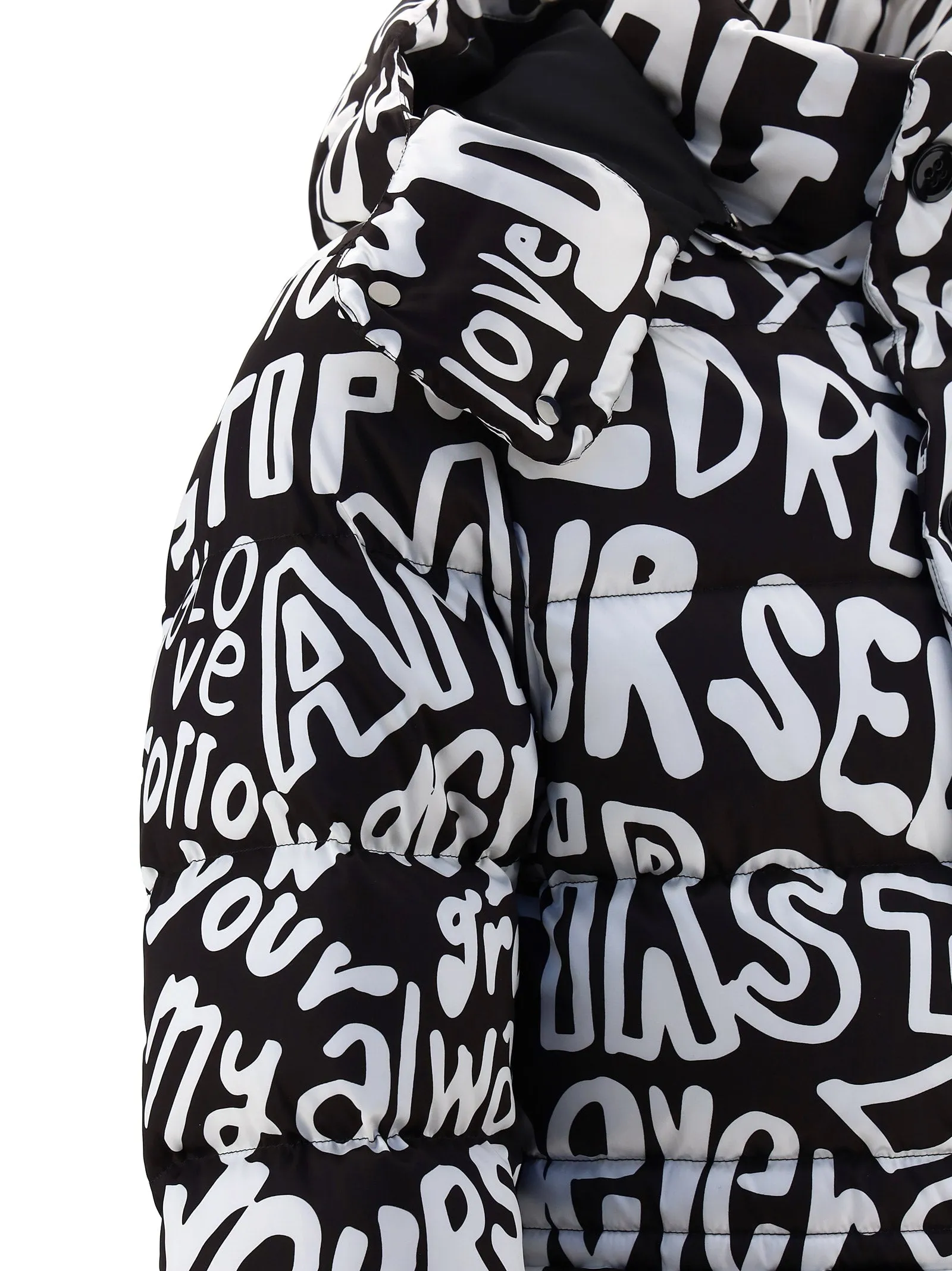 Dolce & Gabbana Lettering Printed Padded Jacket