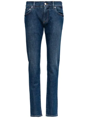 Dolce & Gabbana Logo Patch Skinny Jeans