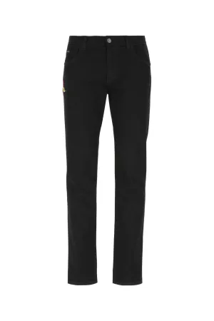 Dolce & Gabbana Logo Plaque Rose Embroidered Jeans