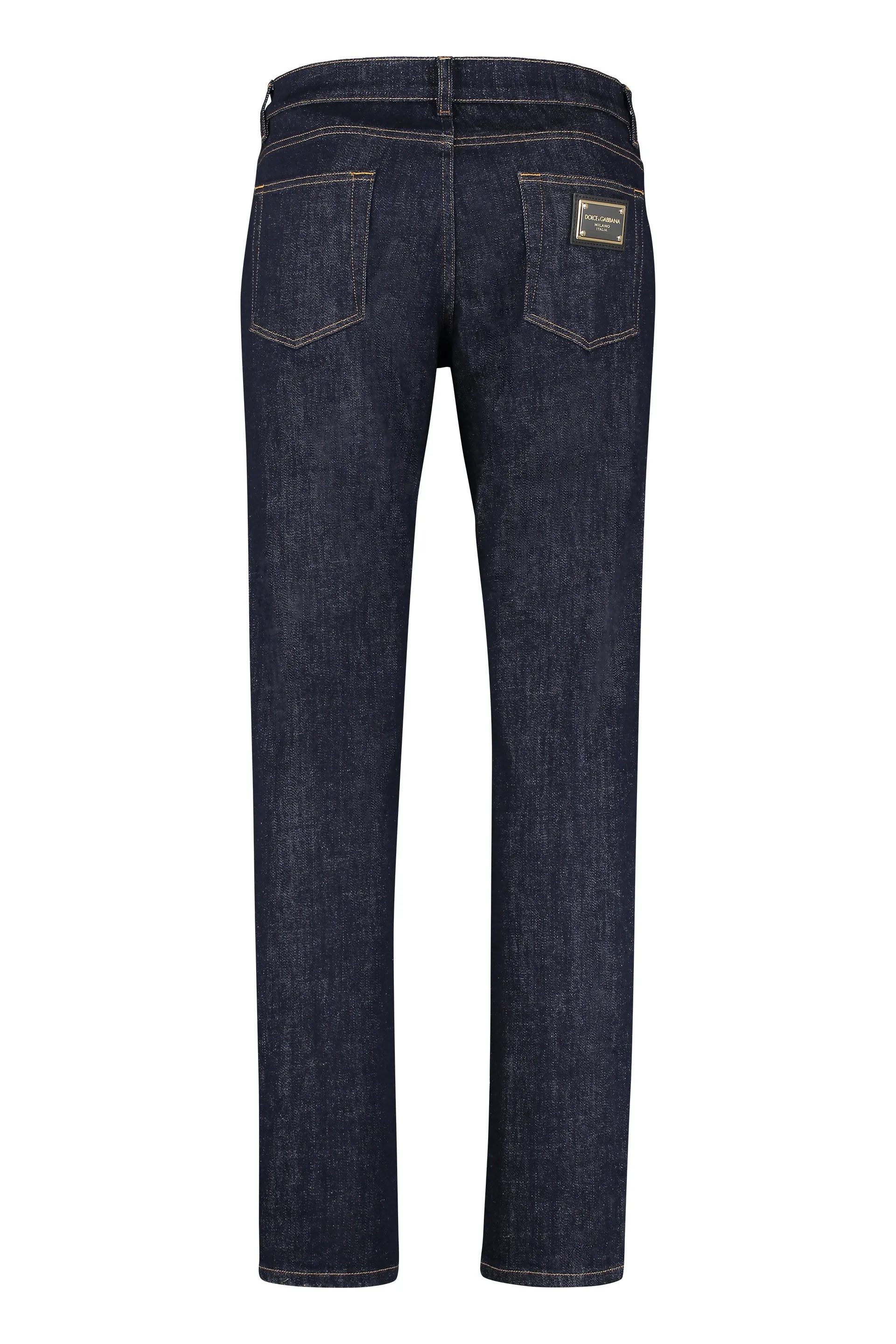 Dolce & Gabbana Logo Plaque Slim Fit Jeans