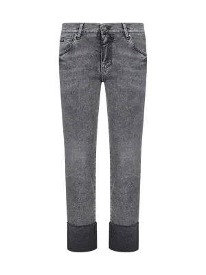 Dolce & Gabbana Logo Print Cropped Jeans