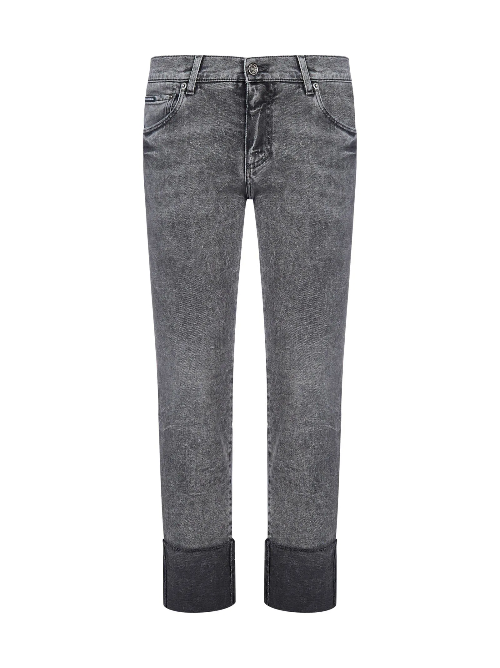 Dolce & Gabbana Logo Print Cropped Jeans