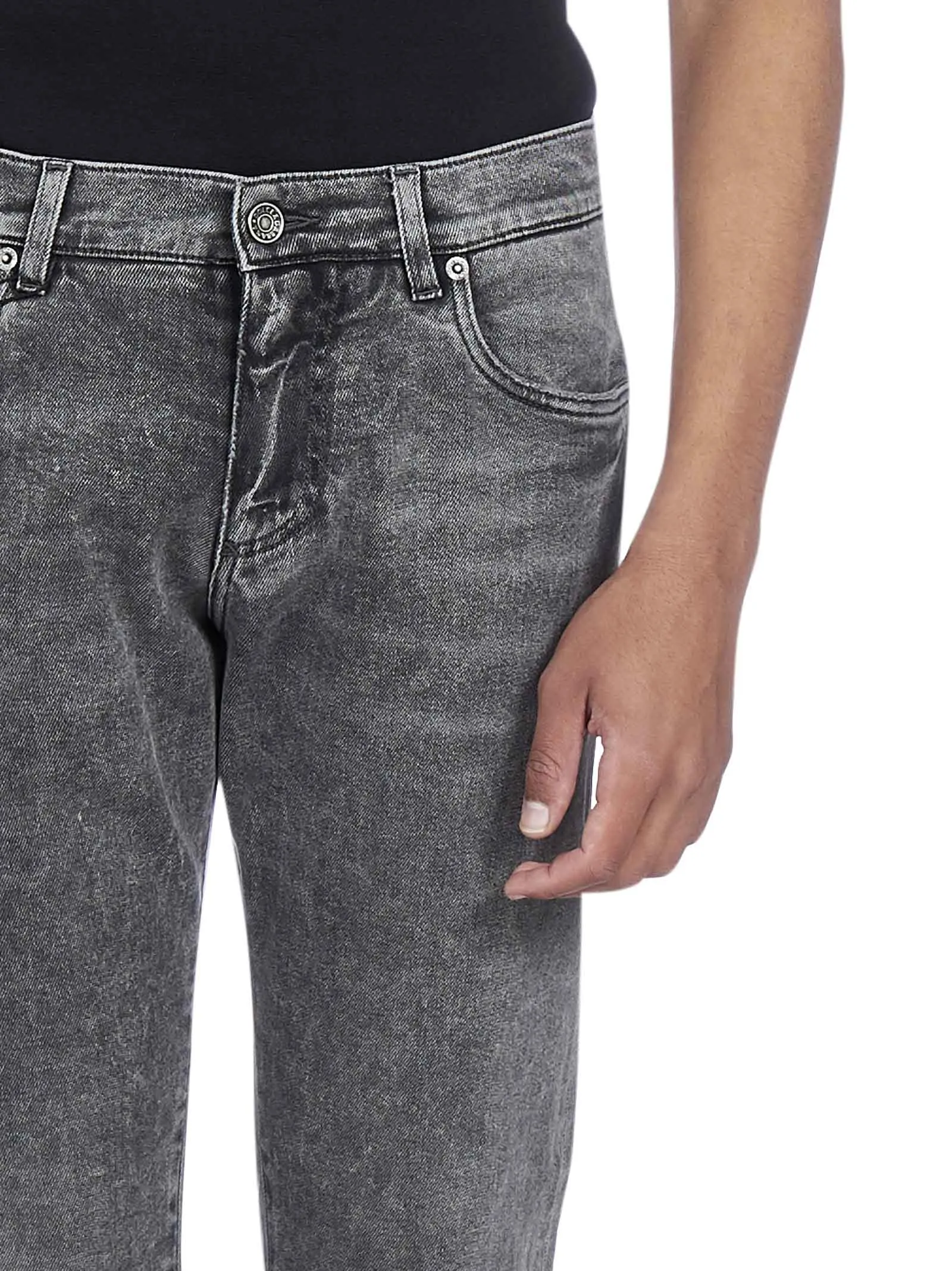 Dolce & Gabbana Logo Print Cropped Jeans