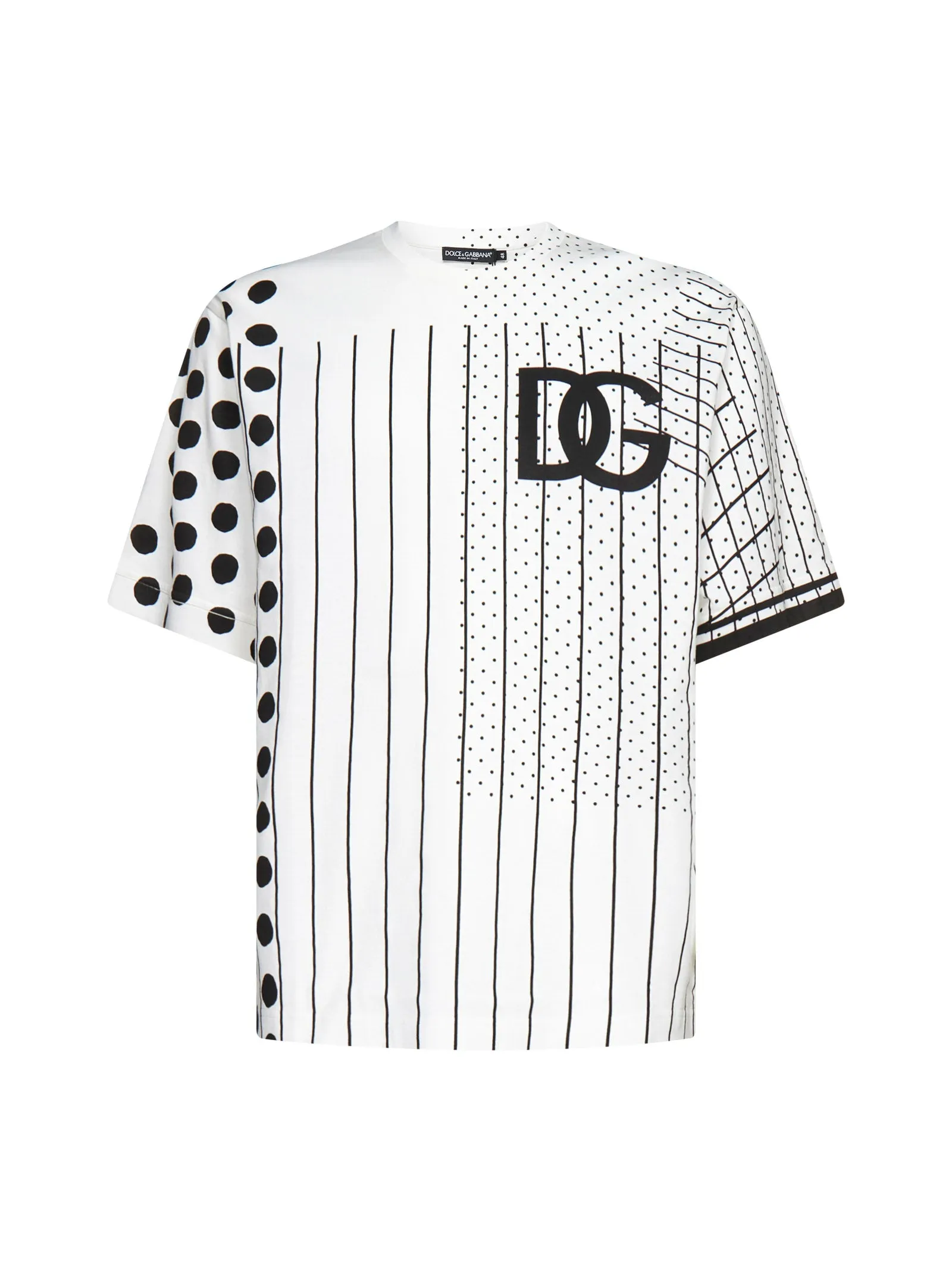Dolce & Gabbana Logo Print Pattern Block T-Shirt