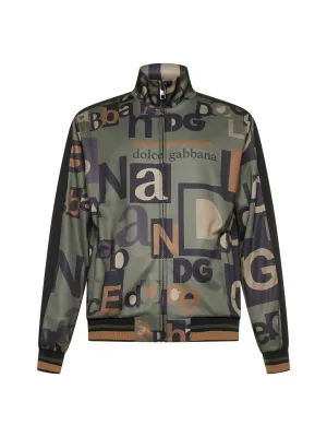 Dolce & Gabbana Logo Printed Zipped Track Jacket