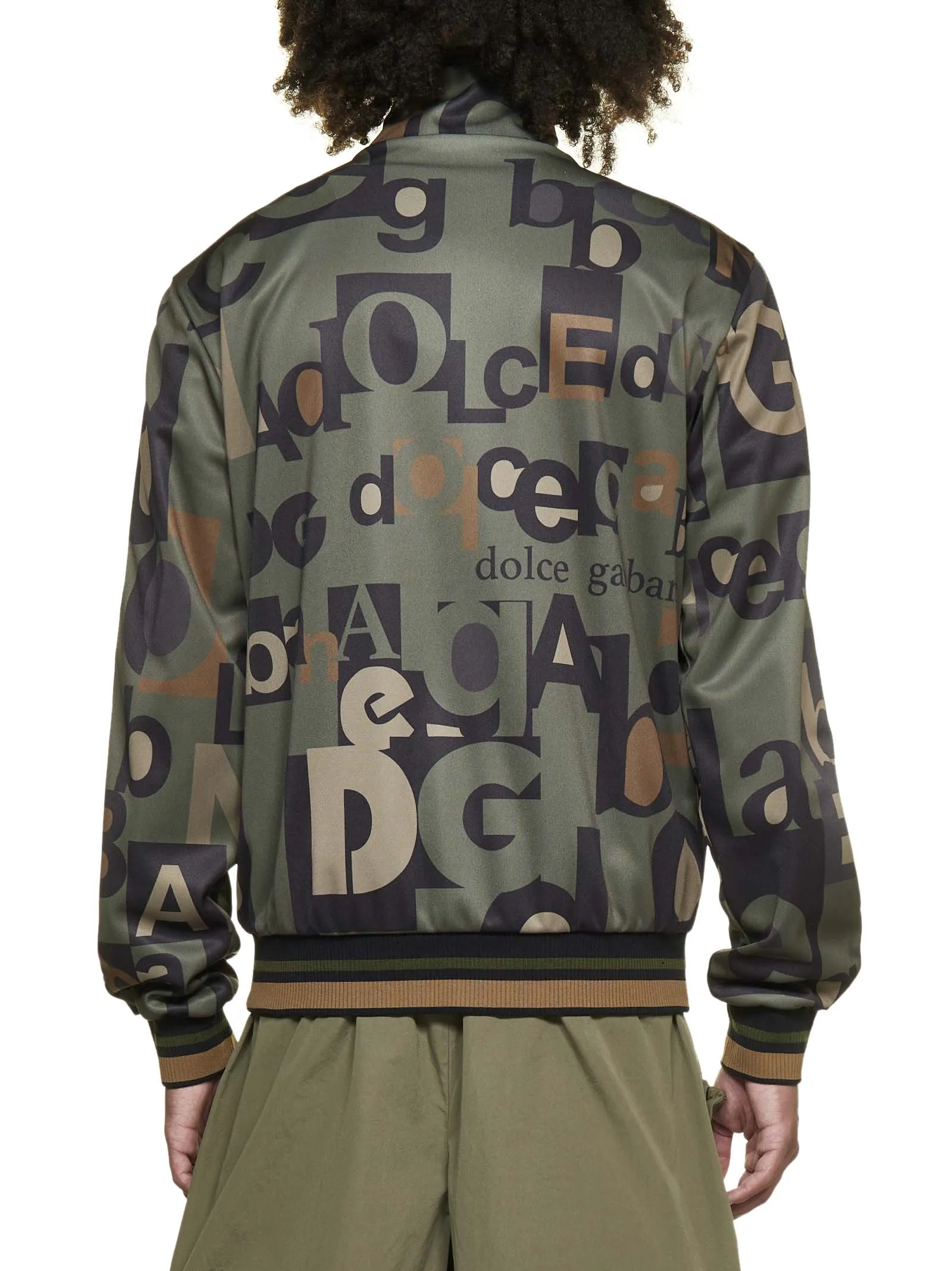 Dolce & Gabbana Logo Printed Zipped Track Jacket