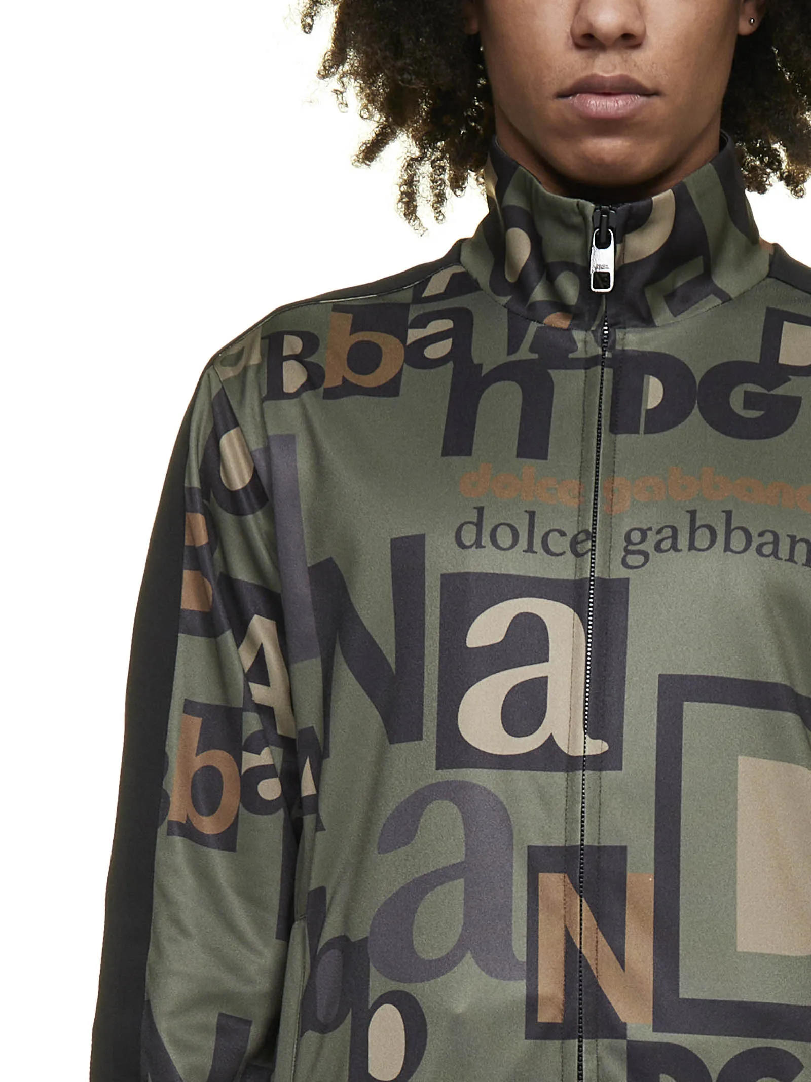 Dolce & Gabbana Logo Printed Zipped Track Jacket